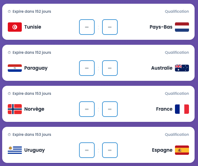 Pronostics Coupe du Monde